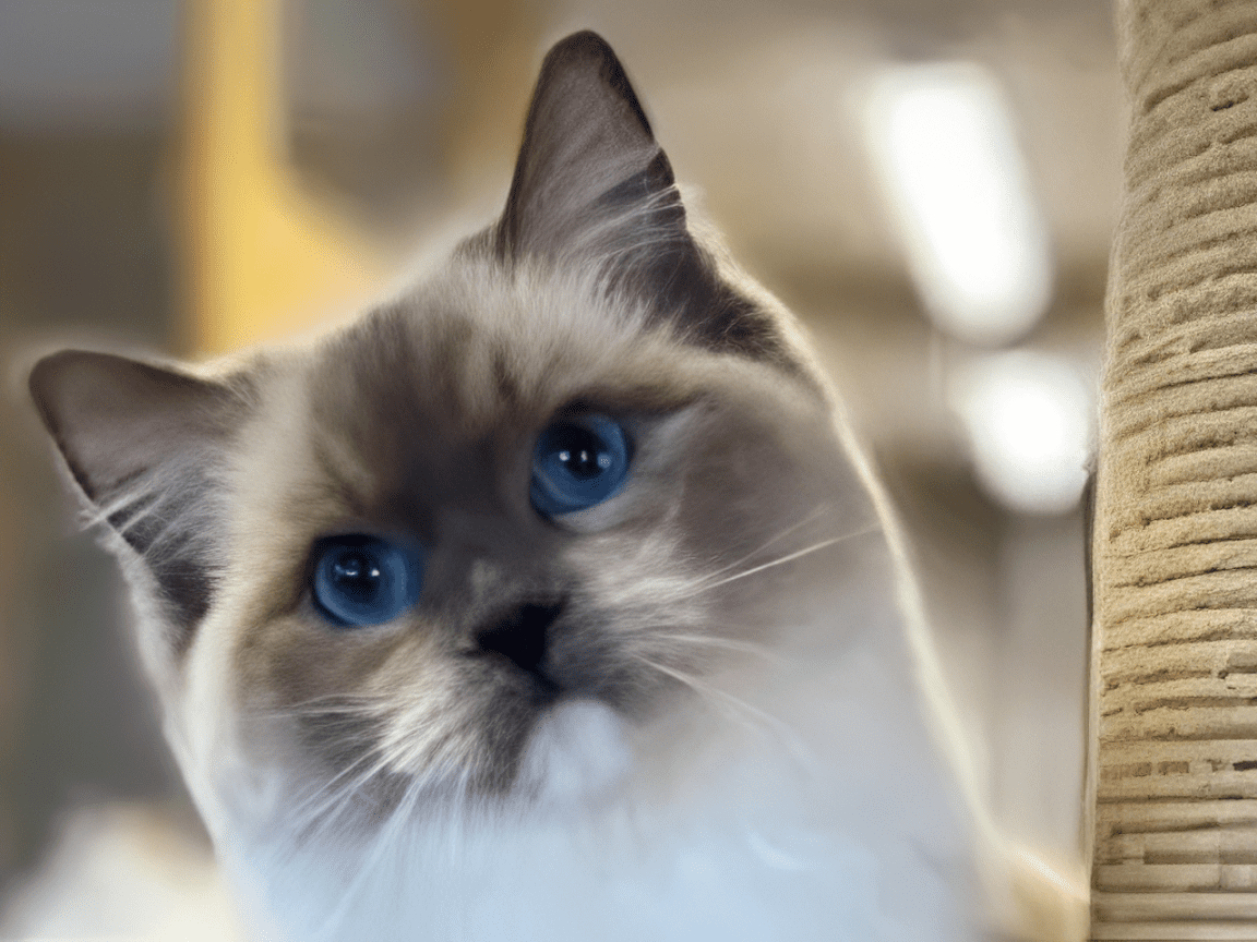 blue mitted ragdoll